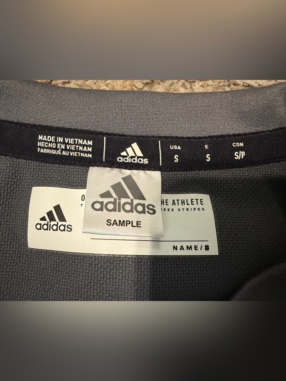 adidas Gray Aeroready *Sample* Crewneck Sweatshirt - Picture 4 of 4